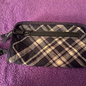 Thirty One Plaid Black and Cream Women's Wallet